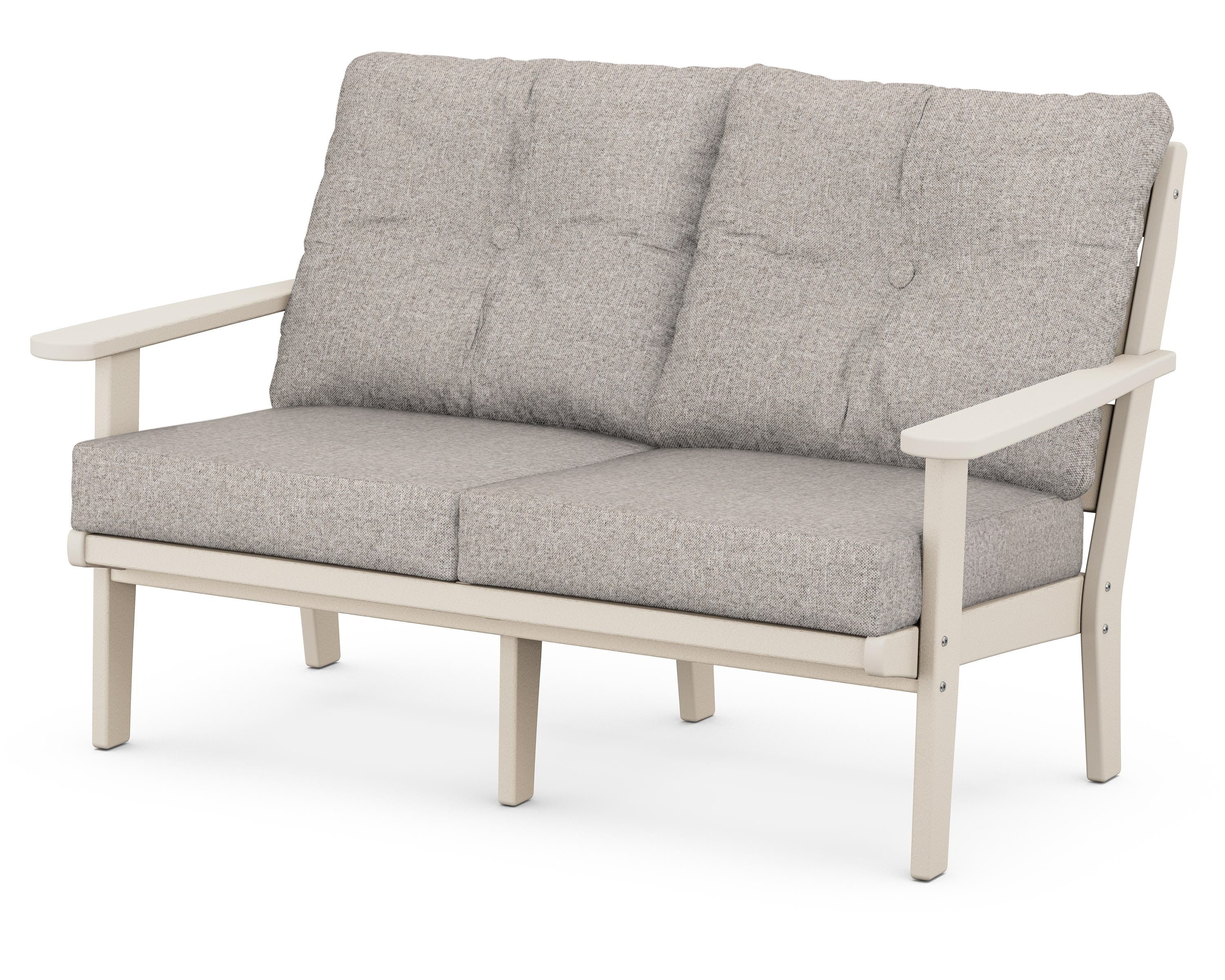 POLYWOOD® Lakeside Deep Seating Loveseat in Sand / Weathered Tweed
