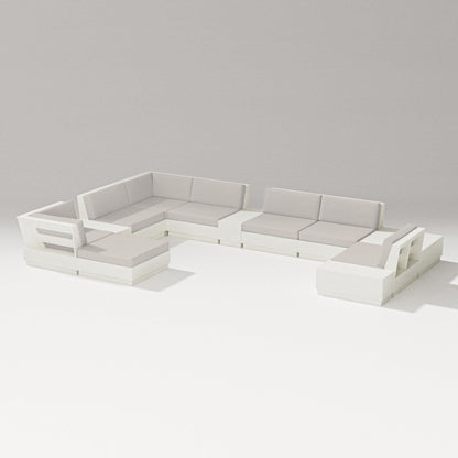 PW Designer Series Elevate 12-Piece Conversation Sectional Set in Vintage White / Cast Ash