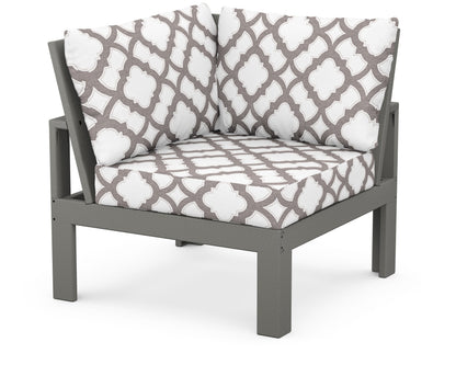 Unbranded Modular Corner Chair in Slate Grey / Trellis Grey Mist