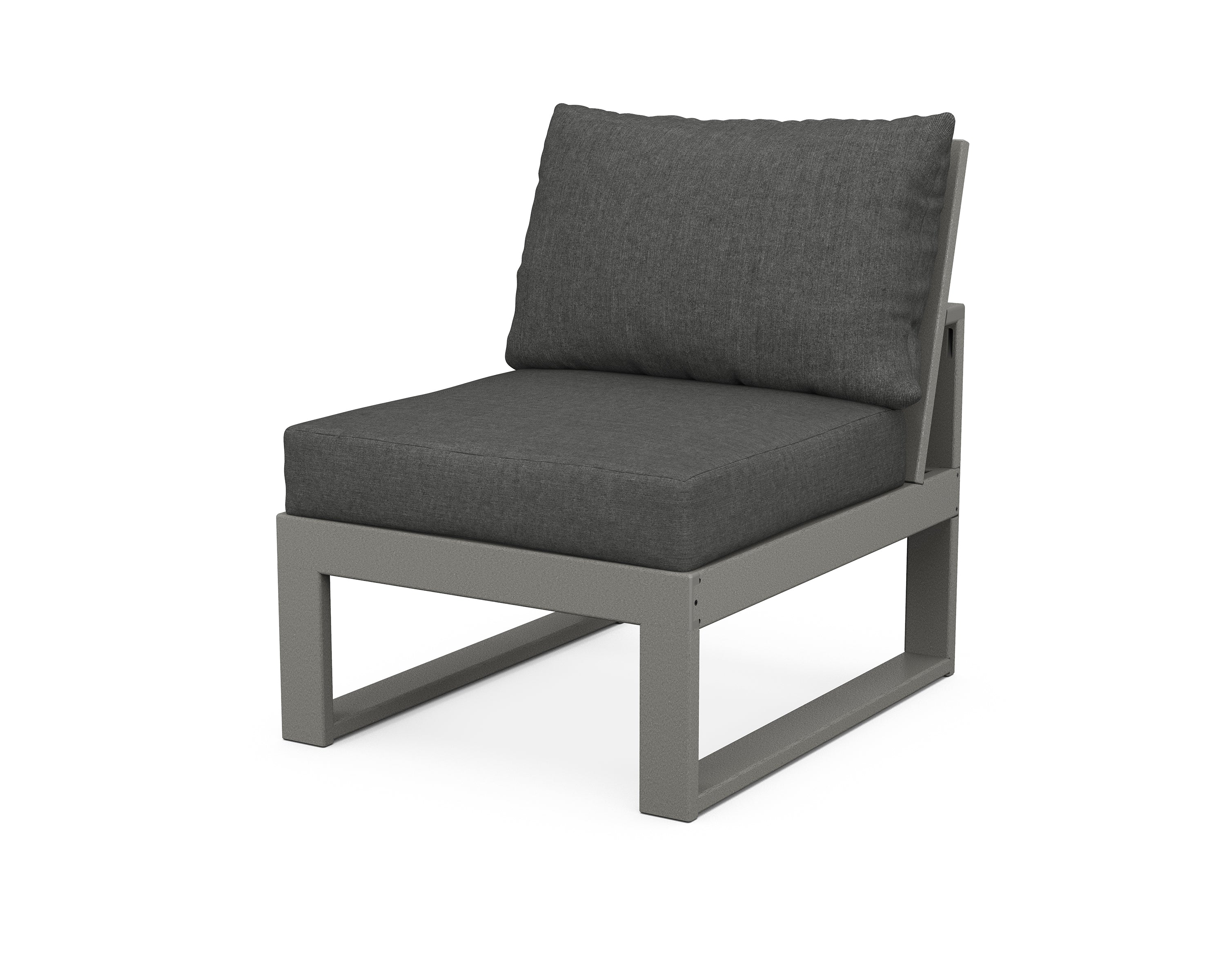 Unbranded Modular Armless Chair in Slate Grey / Spectrum Carbon