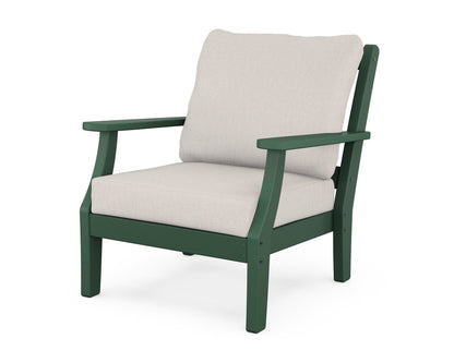 Martha Stewart by POLYWOOD® Chinoiserie Deep Seating Chair in Green / Cast Ash
