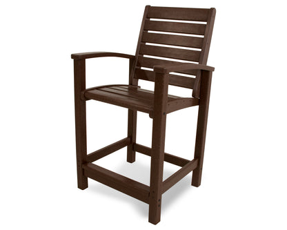 POLYWOOD® Signature Counter Chair in Mahogany