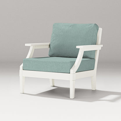 PW Designer Series Estate Lounge Chair in Vintage White / Glacier Spa
