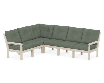 POLYWOOD® Vineyard 6-Piece Sectional in Sand / Cast Sage