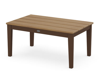POLYWOOD® Newport 22" x 36" Coffee Table in Mahogany / Natural