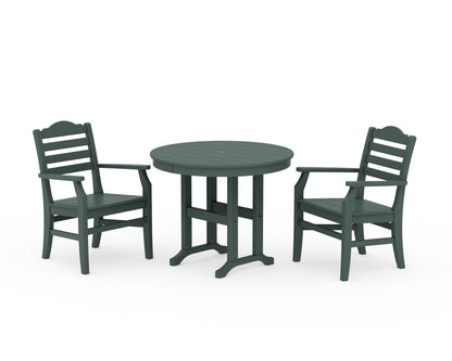 POLYWOOD® Savannah 3-Piece Farmhouse Dining Set in Green