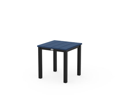 POLYWOOD® Main Street 18" Side Table in Black / Navy