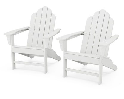 POLYWOOD® Long Island Adirondack 2-Piece Set in White