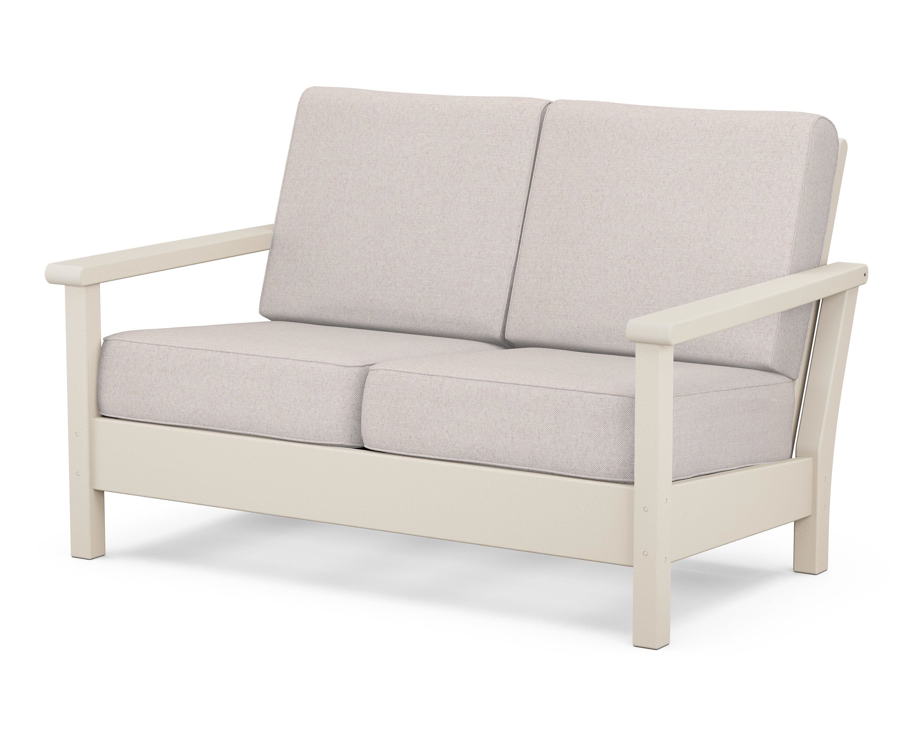 POLYWOOD® Harbour Deep Seating Loveseat in Sand / Dune Burlap