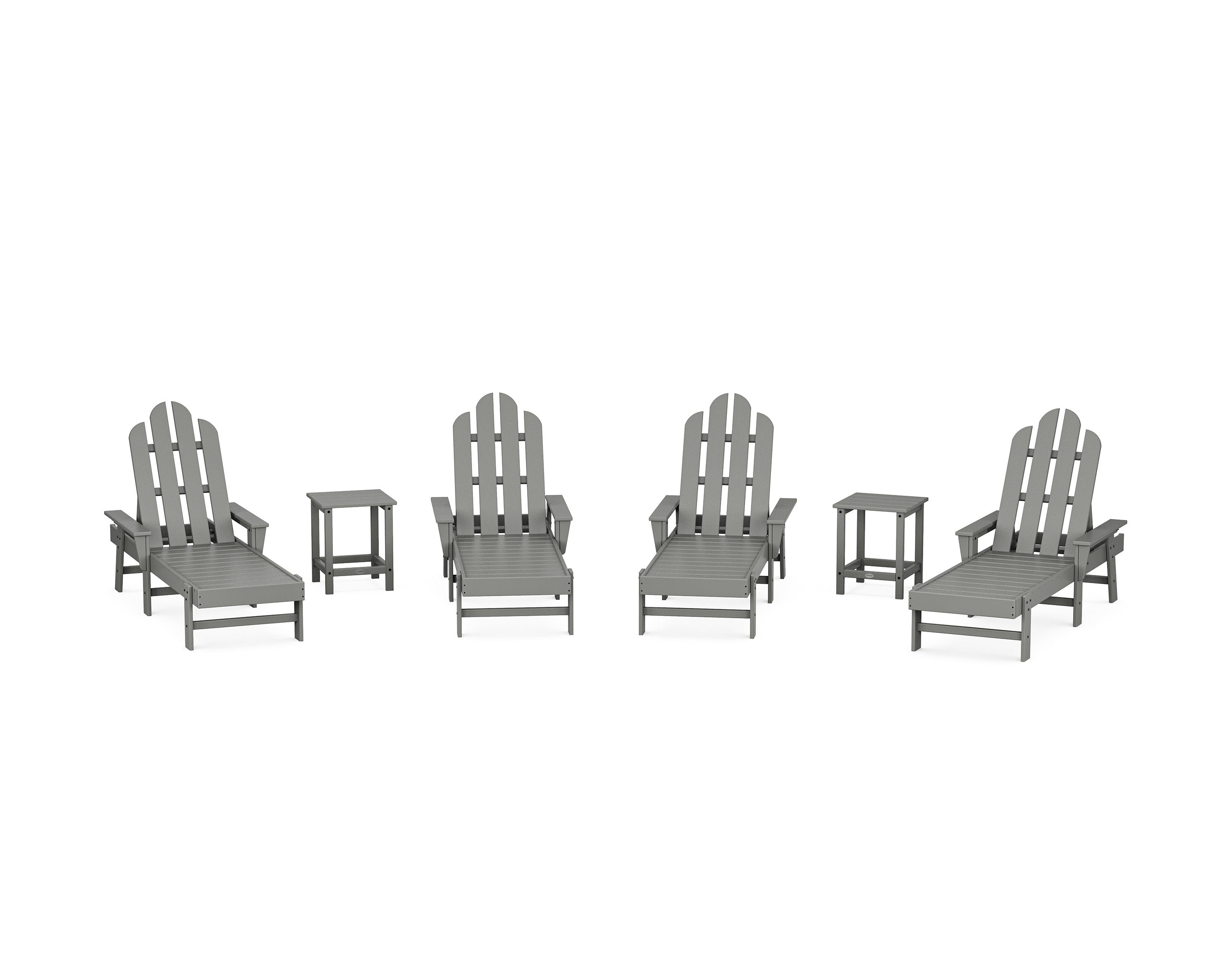 POLYWOOD® Long Island Chaise 6-Piece Set in Slate Grey