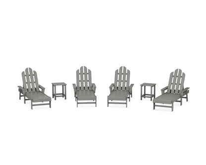 POLYWOOD® Long Island Chaise 6-Piece Set in Slate Grey