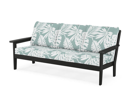 Country Living Cottage Deep Seating Sofa in Black / Leaf Glacier Spa