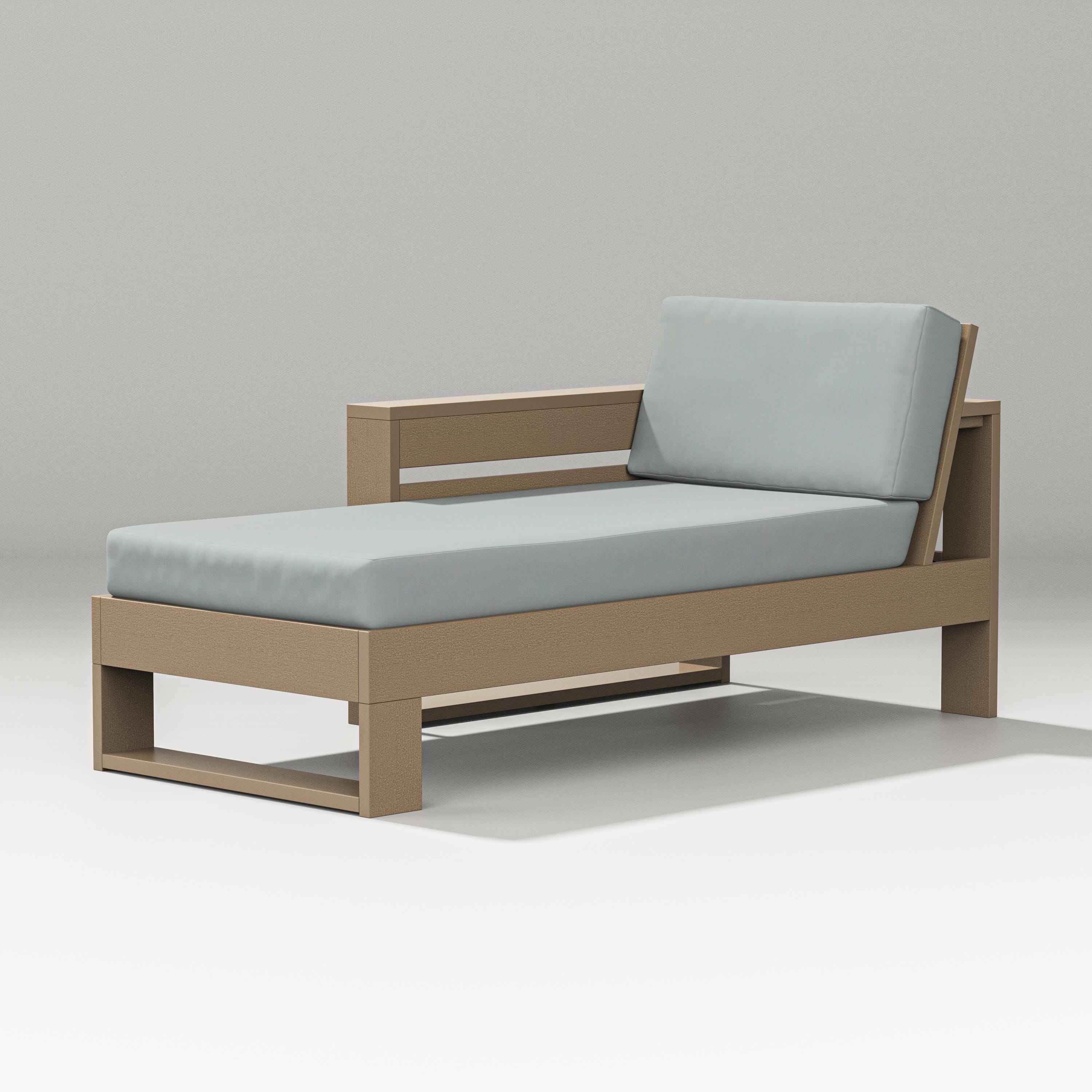 PW Designer Series Latitude Modular Left Arm Chaise in Vintage Sahara / Spa