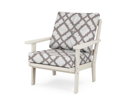 POLYWOOD® Mission Deep Seating Chair in Sand / Trellis Grey Mist