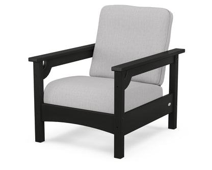 POLYWOOD® Club Chair in Black / Granite