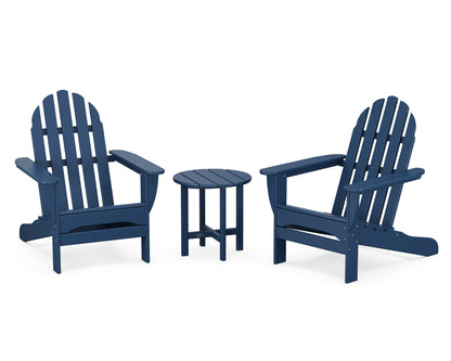 POLYWOOD® Classic Adirondack 3-Piece Set in Navy