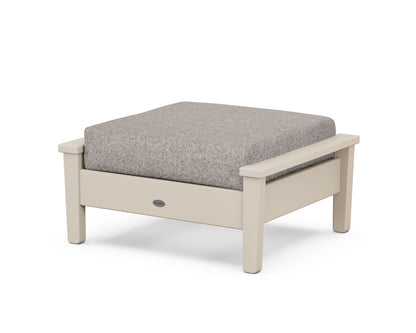 POLYWOOD® Prescott Deep Seating Ottoman in Sand / Weathered Tweed