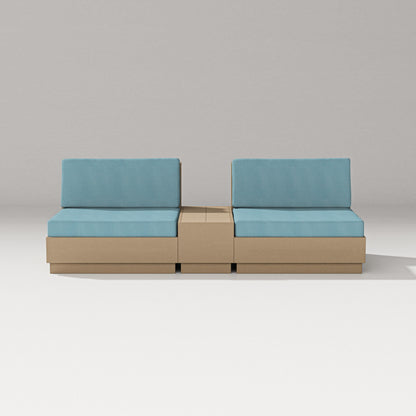 PW Designer Series Elevate Lounge Chair Set in Vintage Sahara / Lattice Sky Blue