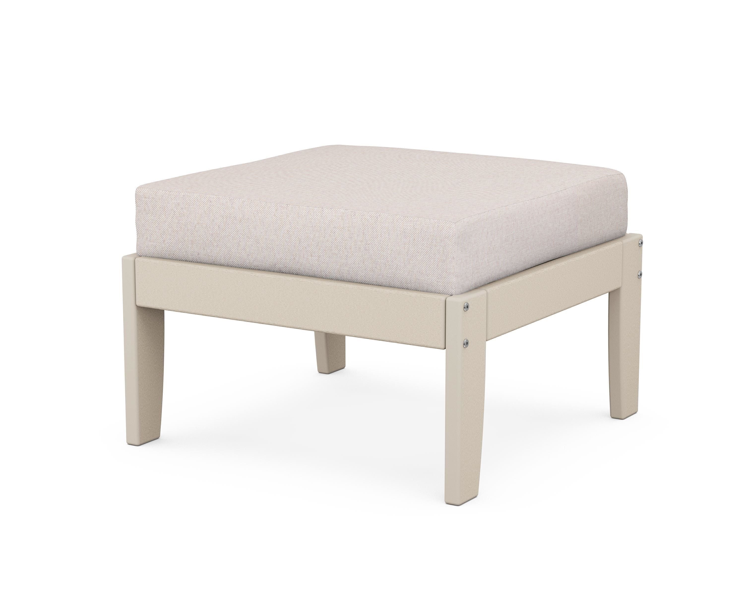 Unbranded Modular Ottoman - Classic in Sand / Dune Burlap