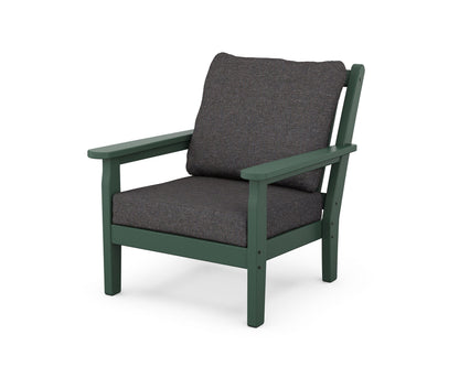 POLYWOOD® Chippendale Deep Seating Chair in Green / Ash Charcoal