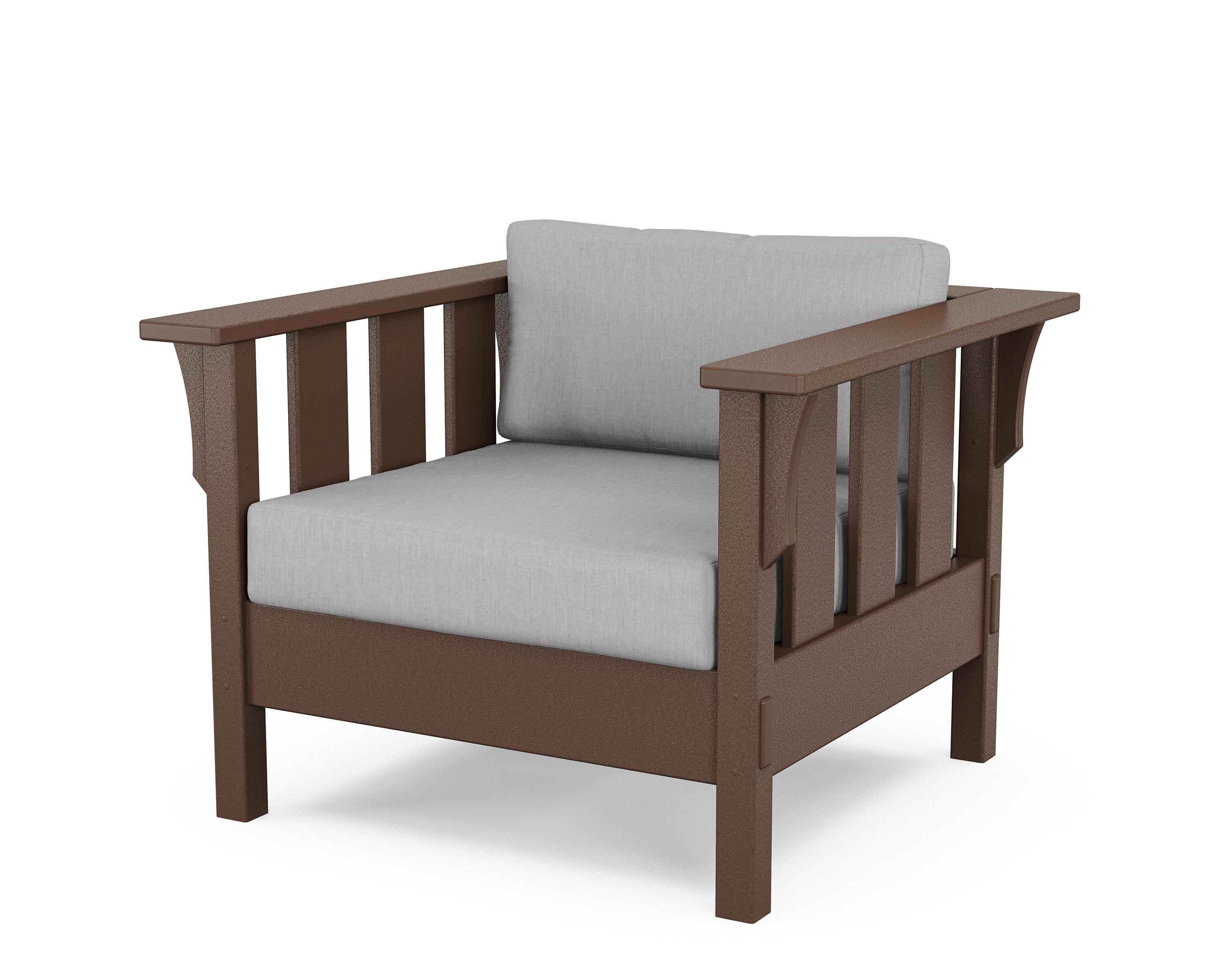 Martha Stewart by POLYWOOD® Acadia Deep Seating Chair in Mahogany / Granite