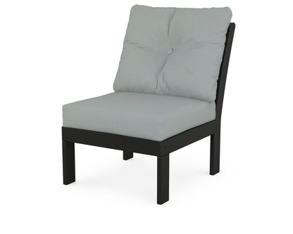 POLYWOOD® Vineyard Modular Armless Chair in Black / Spa