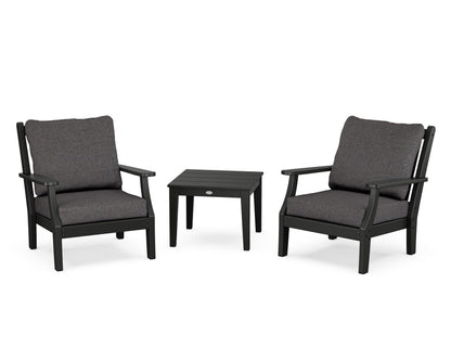 Country Living Wovendale 3-Piece Deep Seating Set in Black / Ash Charcoal