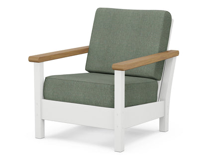 POLYWOOD® Harbour Deep Seating Chair in White / Natural / Cast Sage