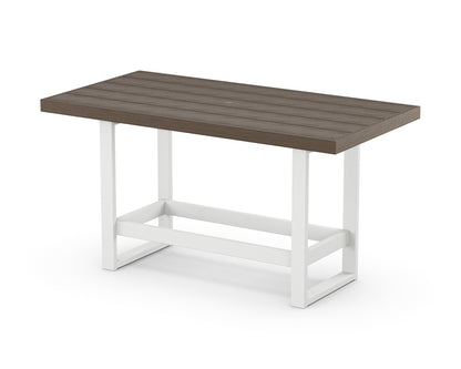 POLYWOOD® EDGE 40" x 78" Bar Table in White / Kona
