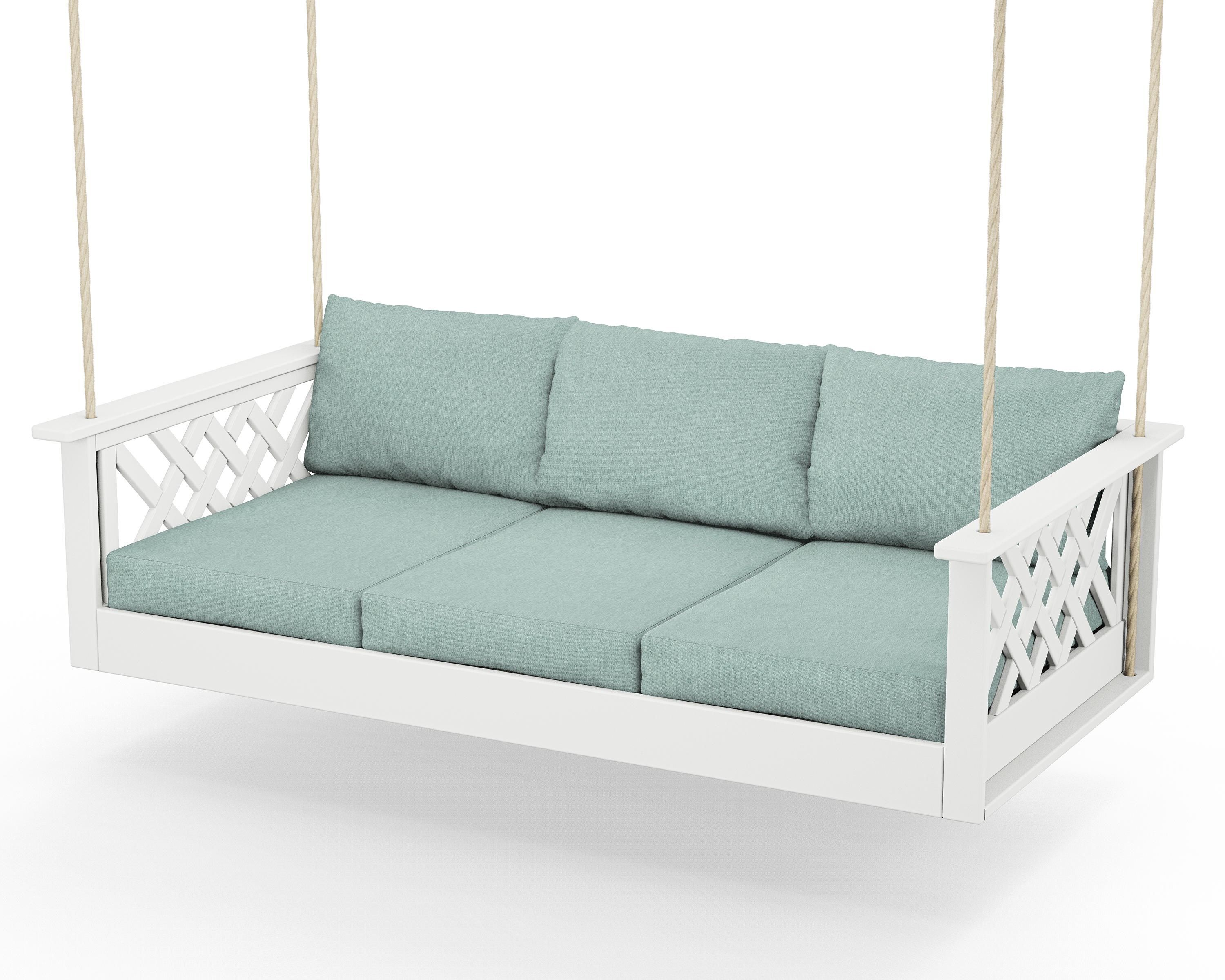 Country Living Wovendale Daybed Swing in White / Glacier Spa