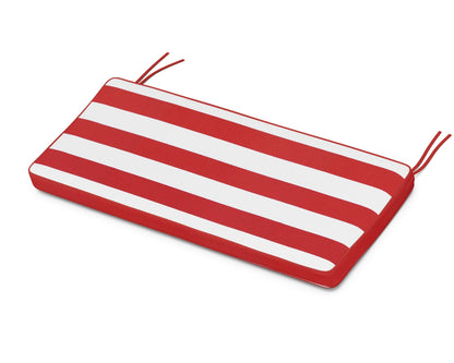 Martha Stewart by POLYWOOD® Chinoiserie Bench Seat Cushion in Cabana Stripe Crimson