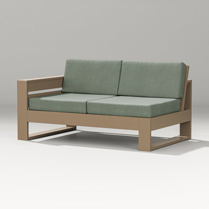 PW Designer Series Latitude Modular Left Arm Loveseat in Vintage Sahara / Cast Sage