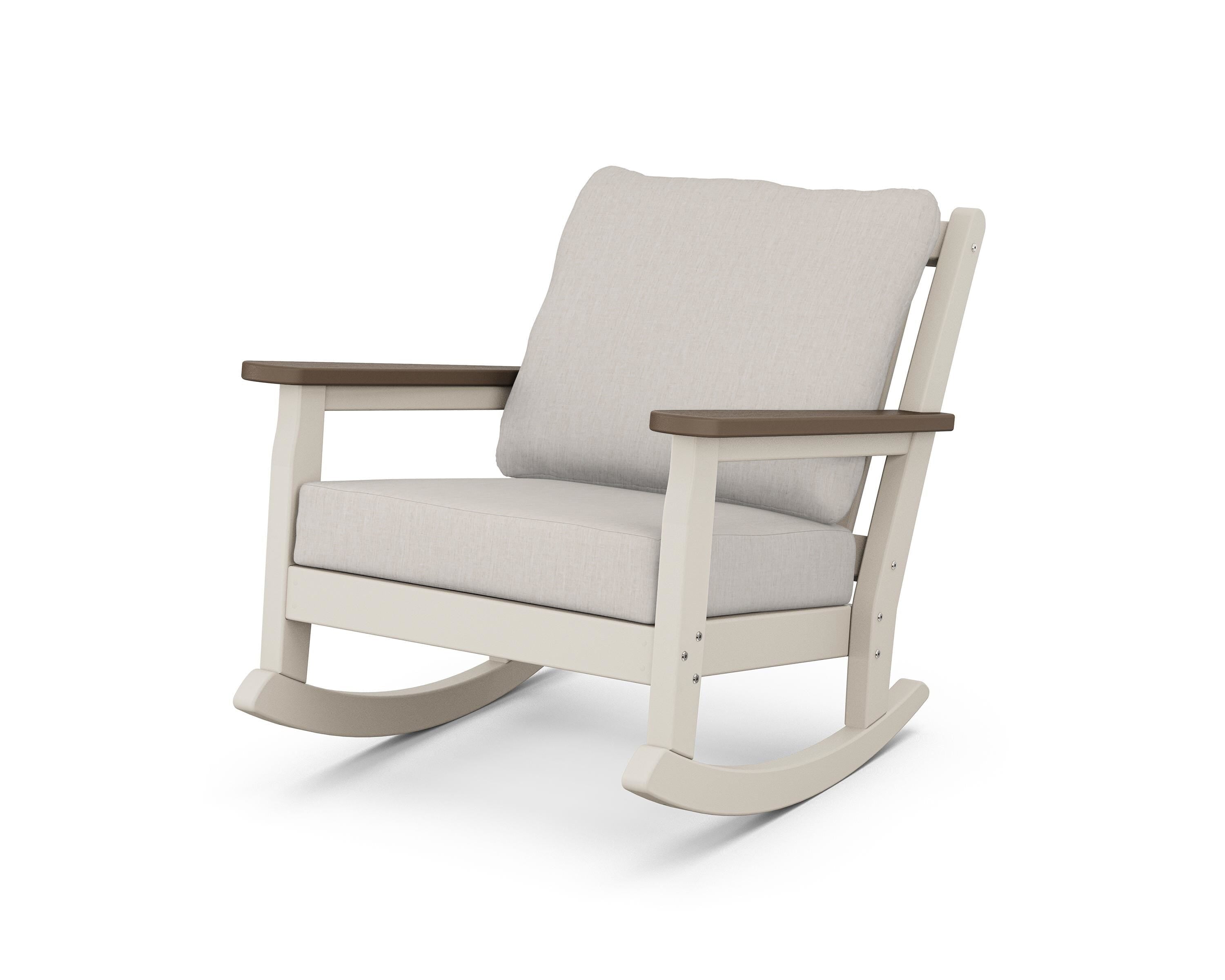 POLYWOOD® Chippendale Deep Seating Rocking Chair in Sand / Kona / Cast Ash