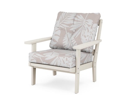 POLYWOOD® Oxford Deep Seating Chair in Sand / Leaf Dune Burlap