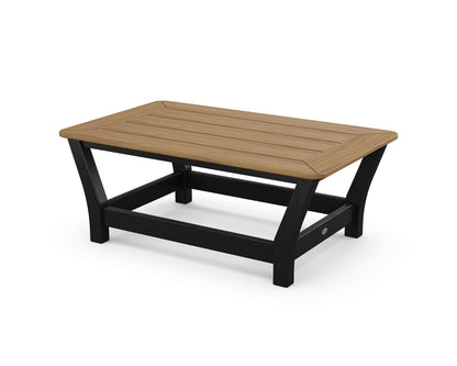 POLYWOOD® Harbour Slat Coffee Table in Black / Natural