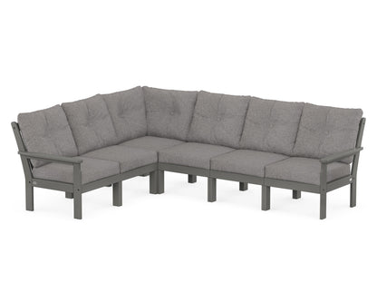 POLYWOOD® Vineyard 6-Piece Sectional in Slate Grey / Grey Mist