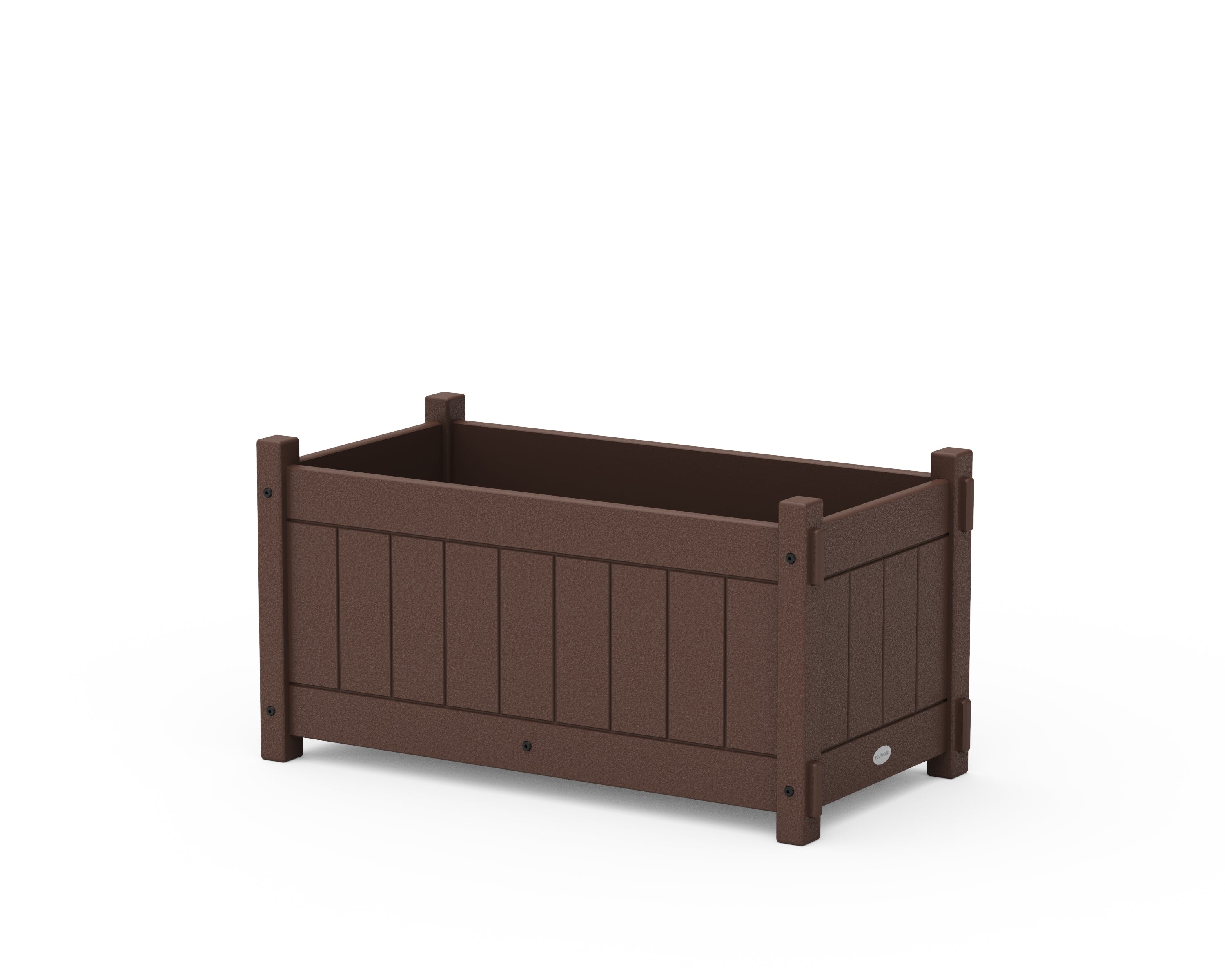 POLYWOOD® Vineyard Rectangle Double Planter Box in Mahogany