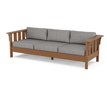Martha Stewart by POLYWOOD® Acadia Deep Seating Sofa in Teak / Grey Mist