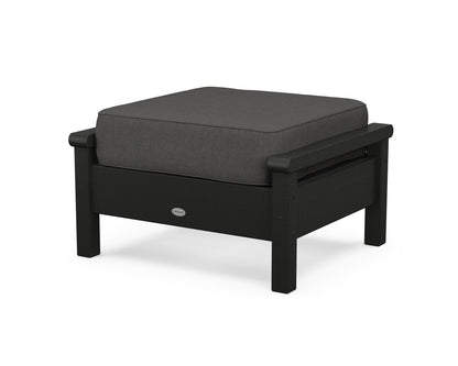 POLYWOOD® Harbour Deep Seating Ottoman in Black / Spectrum Carbon