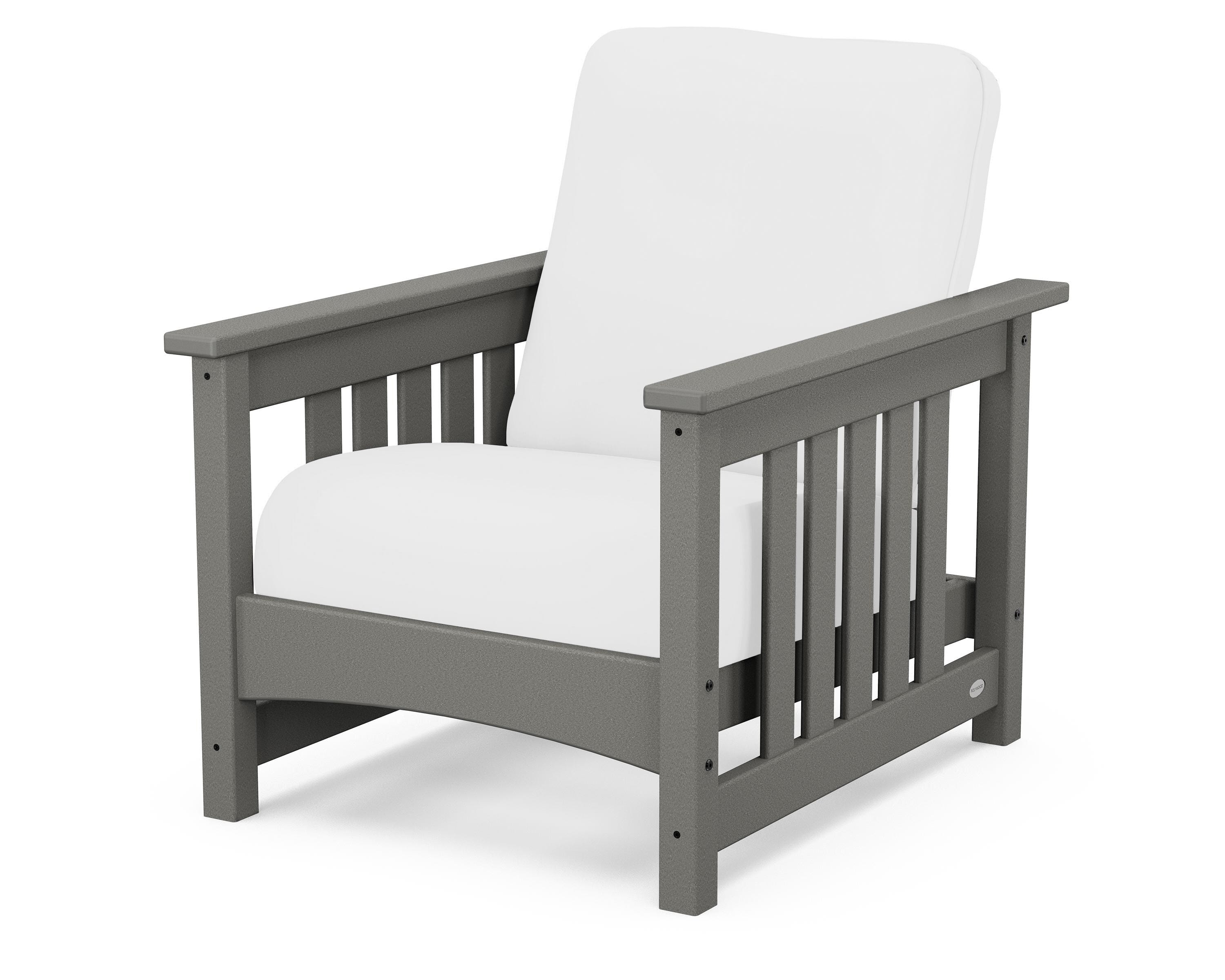 POLYWOOD® Club Mission Chair in Slate Grey / Natural