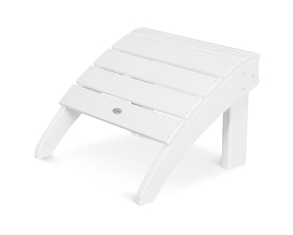 POLYWOOD® Seashell Ottoman in White