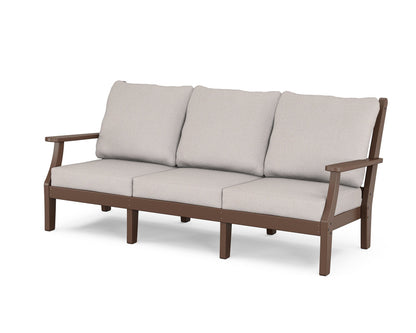 Country Living Wovendale Deep Seating Sofa in Mahogany / Dune Burlap