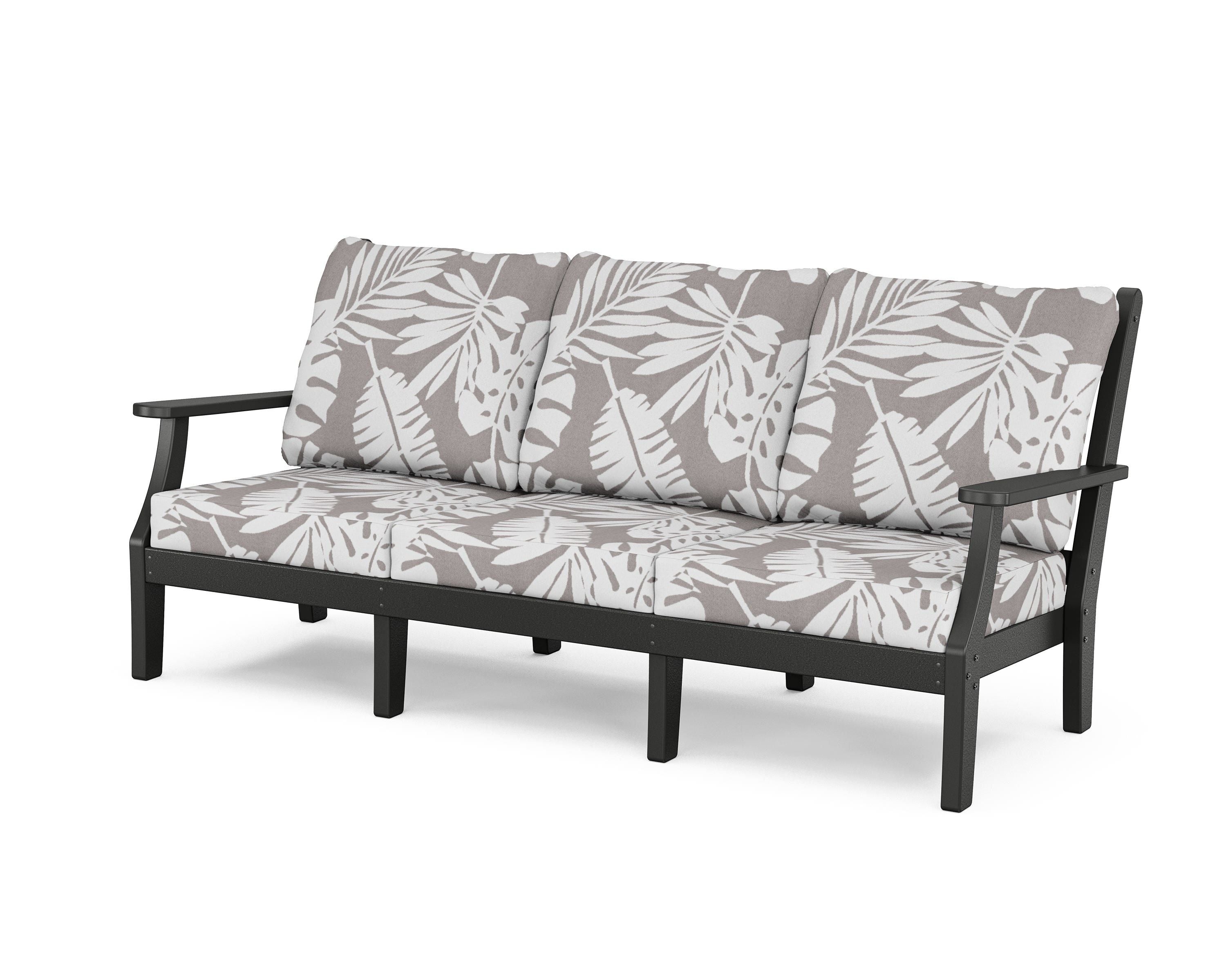 Country Living Wovendale Deep Seating Sofa in Black / Leaf Grey Mist