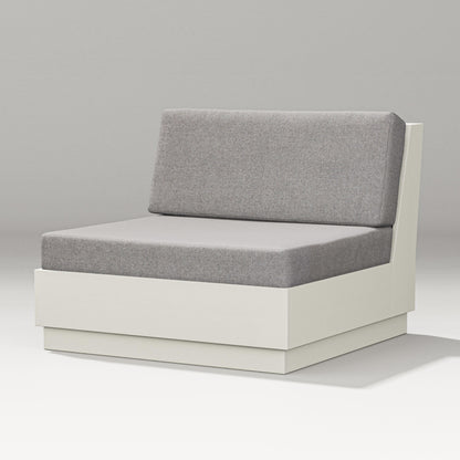PW Designer Series Elevate Modular Armless Chair in Vintage White / Grey Mist