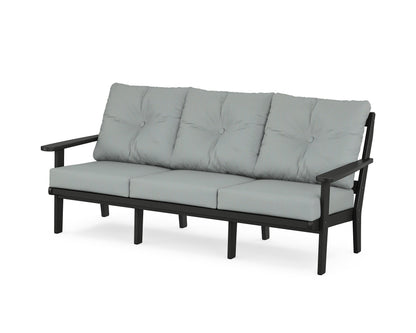 POLYWOOD® Mission Deep Seating Sofa in Black / Spa