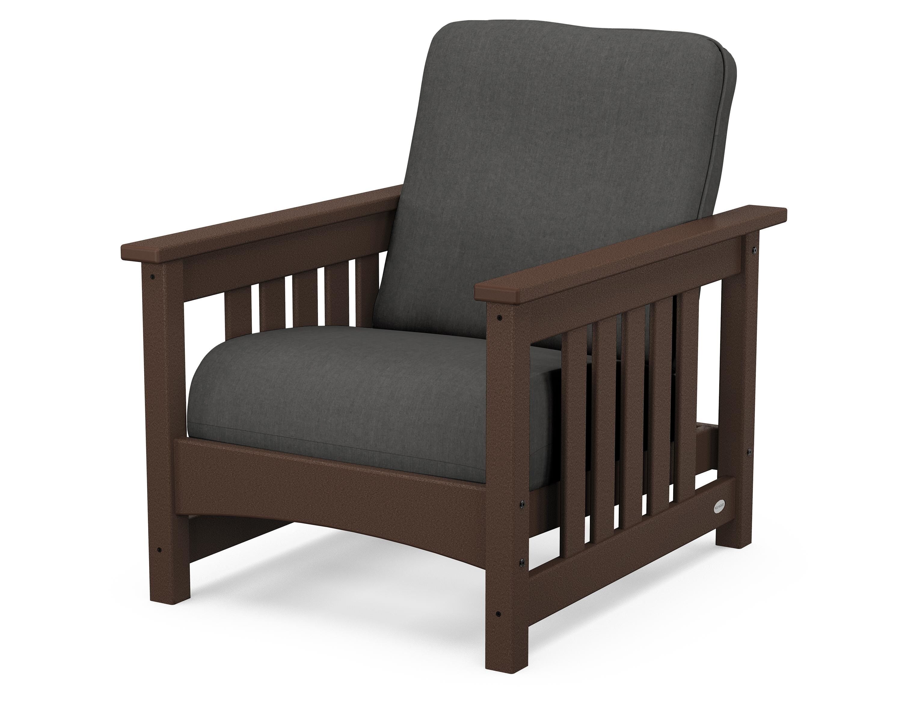 POLYWOOD® Club Mission Chair in Mahogany / Spectrum Carbon