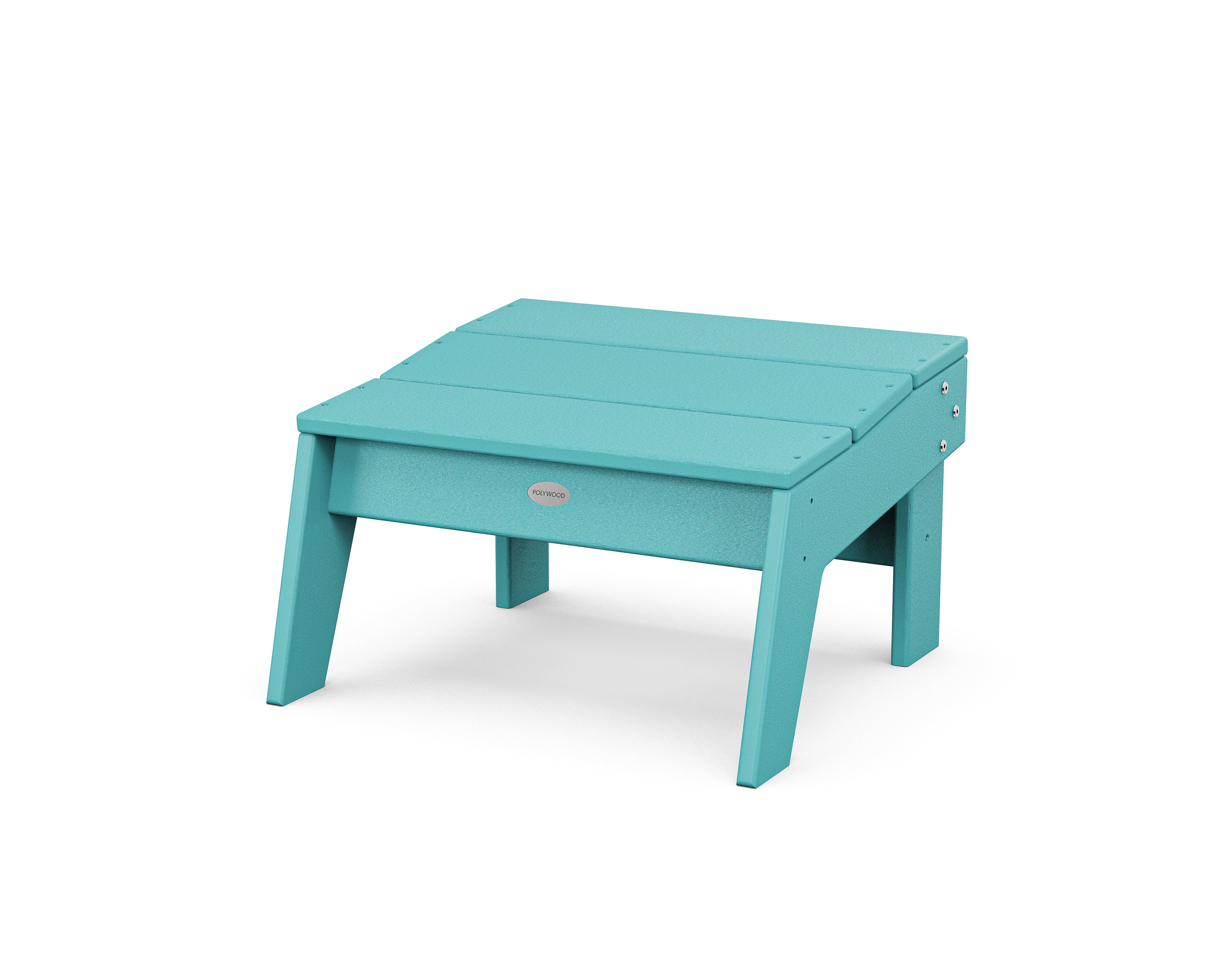POLYWOOD® Modern Studio Ottoman in Aruba