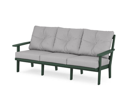 POLYWOOD® Oxford Deep Seating Sofa in Green / Granite