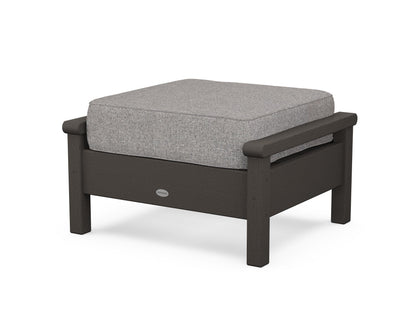 POLYWOOD® Harbour Deep Seating Ottoman in Vintage Coffee / Grey Mist