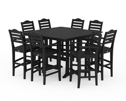 Draper James™ by  POLYWOOD® Savannah 9-Piece Square Bar Set with Trestle Legs in Black